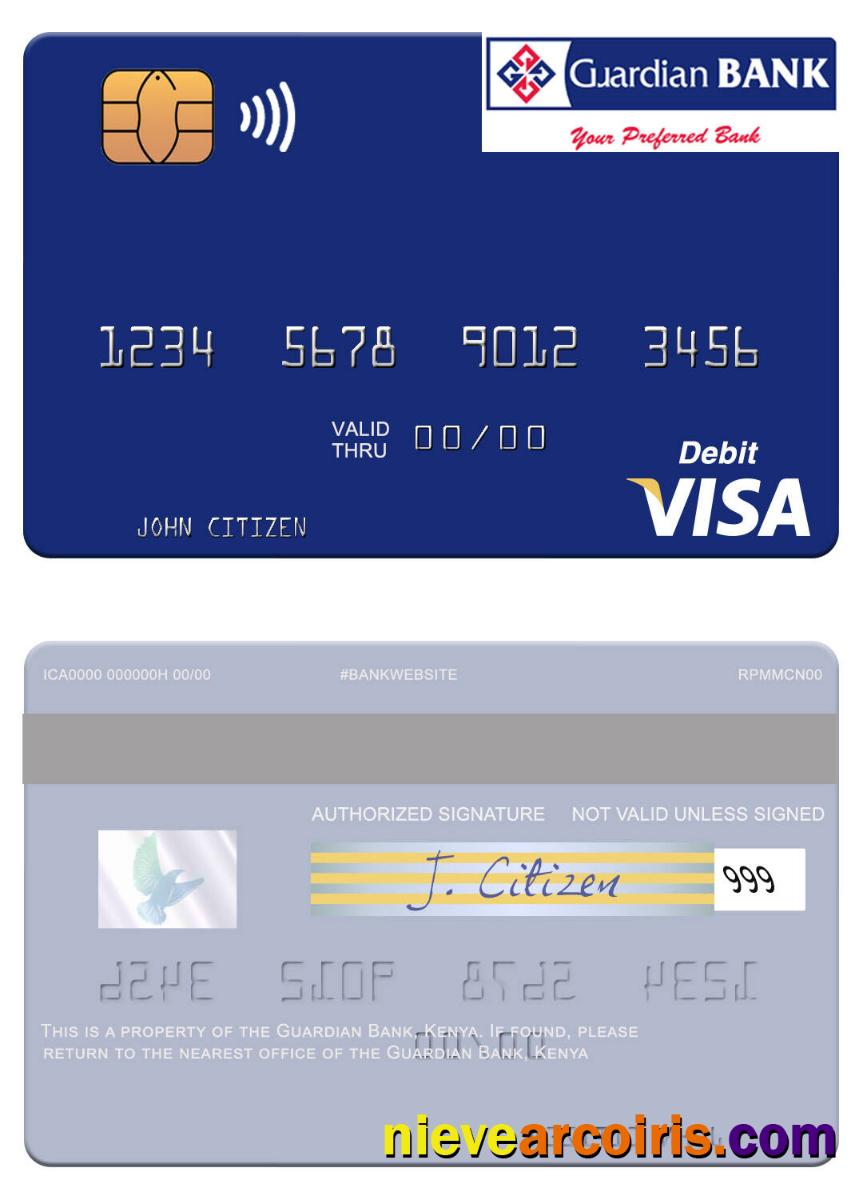 Kenya Guardian Bank visa debit card